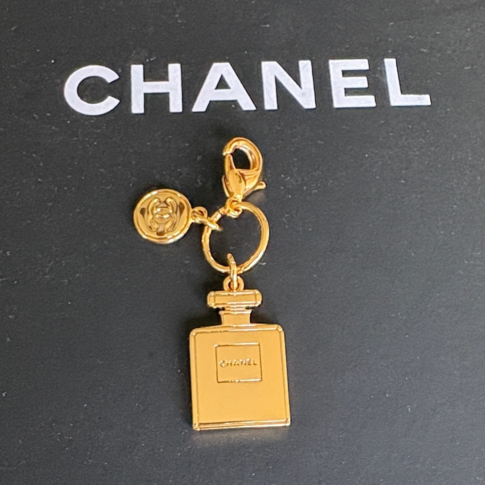 NEW CHANEL Gold Perfume Bottle Charm